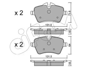 Комплект тормозных колодок CIFAM 822-768-0