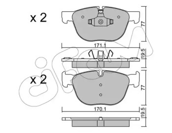 Комплект тормозных колодок CIFAM 822-770-0