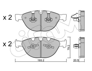 Комплект тормозных колодок CIFAM 822-772-0