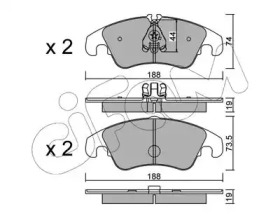 Комплект тормозных колодок CIFAM 822-775-0
