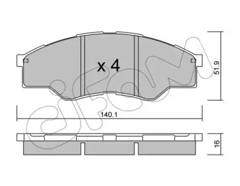 Комплект тормозных колодок CIFAM 822-797-0