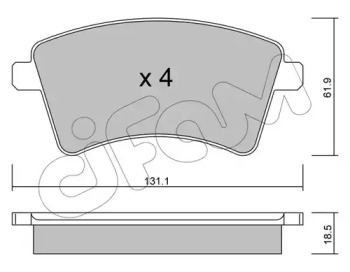 Комплект тормозных колодок CIFAM 822-812-0