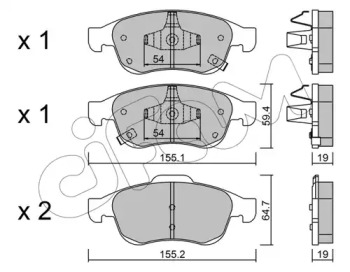 Комплект тормозных колодок CIFAM 822-817-2