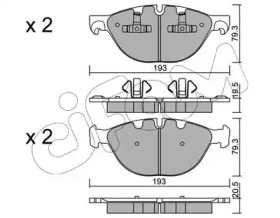 Комплект тормозных колодок CIFAM 822-823-0