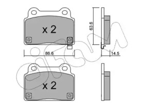 Комплект тормозных колодок CIFAM 822-826-0