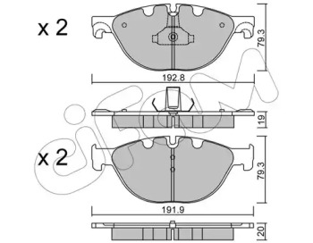 Комплект тормозных колодок CIFAM 822-830-0