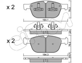 Комплект тормозных колодок CIFAM 822-834-0