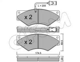 Комплект тормозных колодок CIFAM 822-849-0