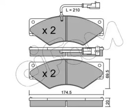 Комплект тормозных колодок CIFAM 822-849-1