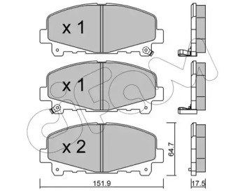 Комплект тормозных колодок CIFAM 822-867-0
