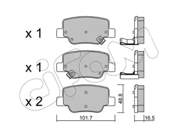 Комплект тормозных колодок CIFAM 822-880-0