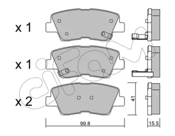 Комплект тормозных колодок CIFAM 822-886-0