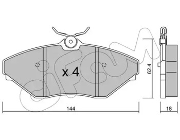 Комплект тормозных колодок CIFAM 822-887-0