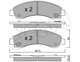 Комплект тормозных колодок CIFAM 822-888-0
