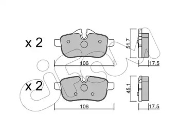 Комплект тормозных колодок CIFAM 822-919-0