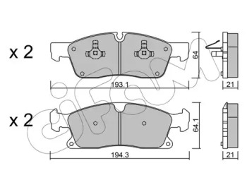 Комплект тормозных колодок CIFAM 822-927-4