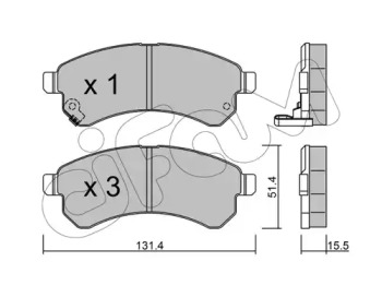 Комплект тормозных колодок CIFAM 822-931-0