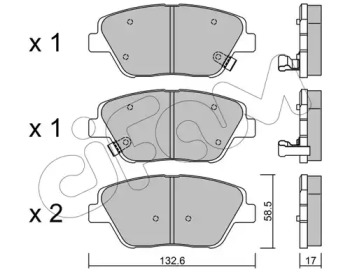 Комплект тормозных колодок CIFAM 822-945-0