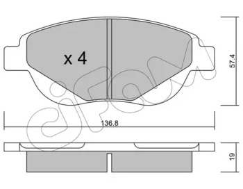 Комплект тормозных колодок CIFAM 822-948-0