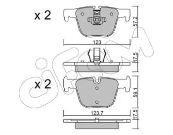 Комплект тормозных колодок CIFAM 822-963-0