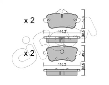 Комплект тормозных колодок CIFAM 822-968-0