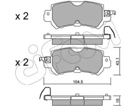 Комплект тормозных колодок CIFAM 822-970-0