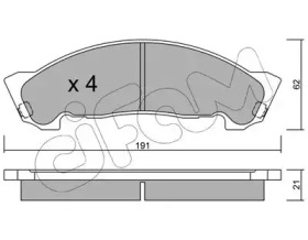 Комплект тормозных колодок CIFAM 822-972-0