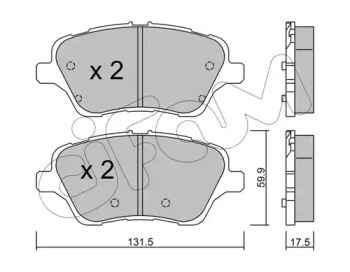 Комплект тормозных колодок CIFAM 822-976-0