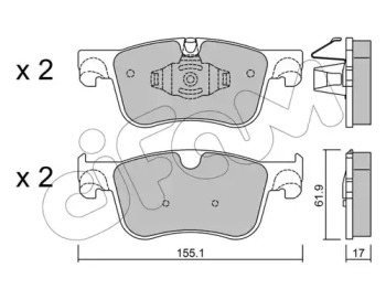 Комплект тормозных колодок CIFAM 822-984-0