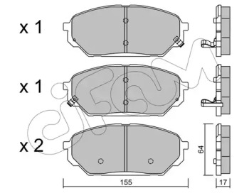 Комплект тормозных колодок CIFAM 822-999-0