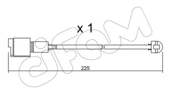 Сигнализатор, износ тормозных колодок CIFAM SU.075