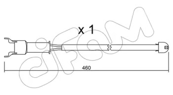 Сигнализатор, износ тормозных колодок CIFAM SU.088