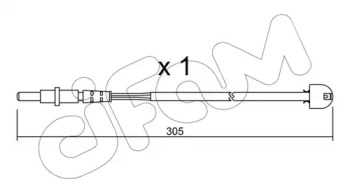 Сигнализатор, износ тормозных колодок CIFAM SU.098