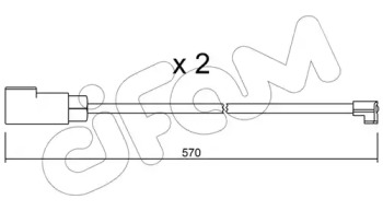 Сигнализатор, износ тормозных колодок CIFAM SU.244K