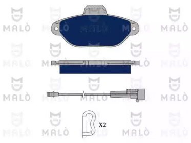 Комплект тормозных колодок MALÒ 1050383