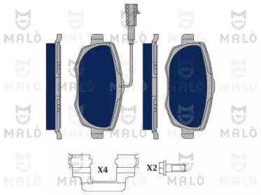 Комплект тормозных колодок MALÒ 1050401