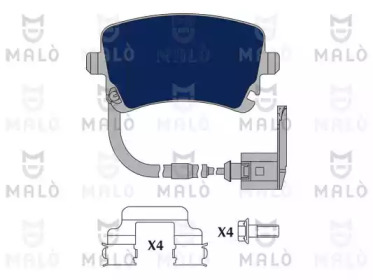 Комплект тормозных колодок MALÒ 1050788