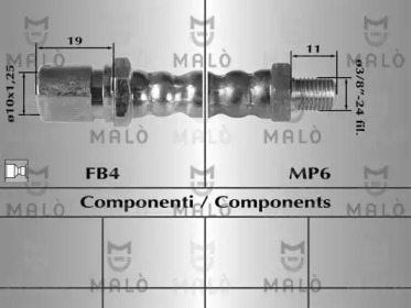 Тормозной шланг MALÒ 8083