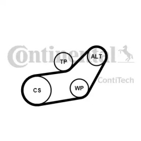 Поликлиновой ременный комплект CONTITECH 6PK1045K1