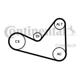 Поликлиновой ременный комплект CONTITECH 6PK1050K3