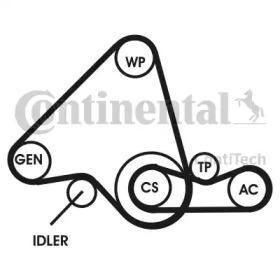 Ременный комплект CONTITECH 6PK995D1