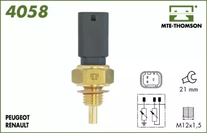 Датчик, температура охлаждающей жидкости MTE-THOMSON 4058