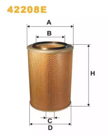 Воздушный фильтр WIX FILTERS 42208E