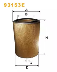 Воздушный фильтр WIX FILTERS 93153E