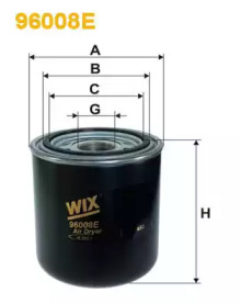 Осушитель воздуха, пневматическая система WIX FILTERS 96008E