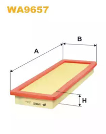 Воздушный фильтр WIX FILTERS WA9657