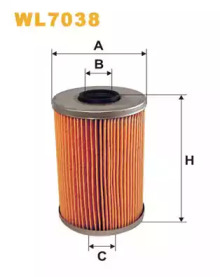 Масляный фильтр WIX FILTERS WL7038