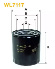 Масляный фильтр WIX FILTERS WL7117