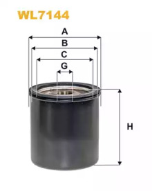 Масляный фильтр WIX FILTERS WL7144