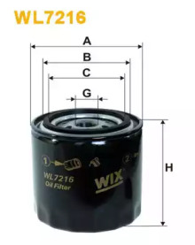 Масляный фильтр WIX FILTERS WL7216